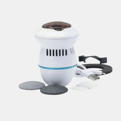 Outil De Pédicure Électrique Rechargeable Avec Aspiration Des Peaux Mortes Cyber Monday Offer Foot care Electro Paris Blanc