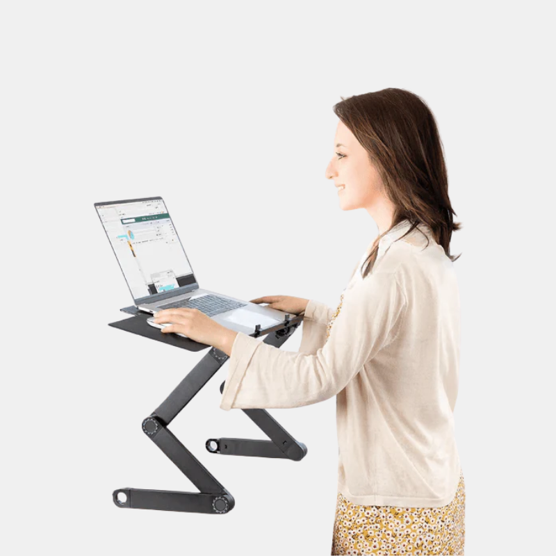 Support Ergonomique Réglable À 360° Pour Ordinateurs Portables Et Tablettes Pour Une Posture De Travail Saine Laptop stand Electro Paris Noir