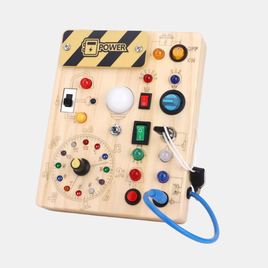 Table d’Activités Montessori En Bois Avec 8 Interrupteurs LED Pour Développement Sensoriel Et Jouet De Voyage Pour Enfants À Partir De 1 An Toys & Games Electro Paris Taux d'occupation du réveil