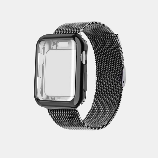 Bracelet De Montre Métallique De Luxe Ajustable Pour Montres Connectées 38-45 mm iWatch strap Electro Paris Noir iWatch 38 mm