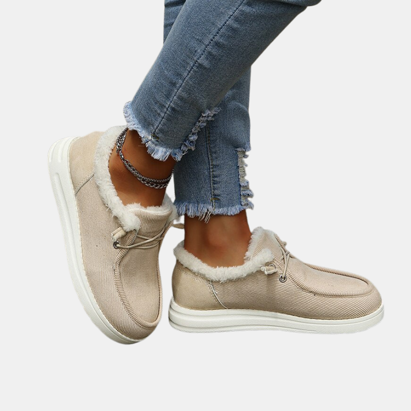 Chaussures Décontractées Slip-On Pour Femmes Confortables Et Chaleureuses Pour L’Automne Et L’Hiver Women's Shoes Electro Paris Beige 35