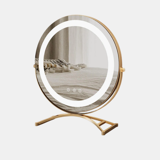 Miroir De Maquillage LED Avec Contrôle Tactile Pour Éclairage Polyvalent Et Rotation À 360 Degrés Face Mirrors Electro Paris Or