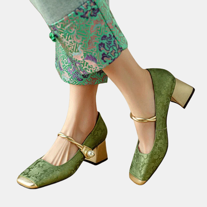 Chaussures À Talons Bloc Au Style Élégant Et Intemporel Pour Sublimer Votre Allure Shoes for Women Electro Paris Vert 33