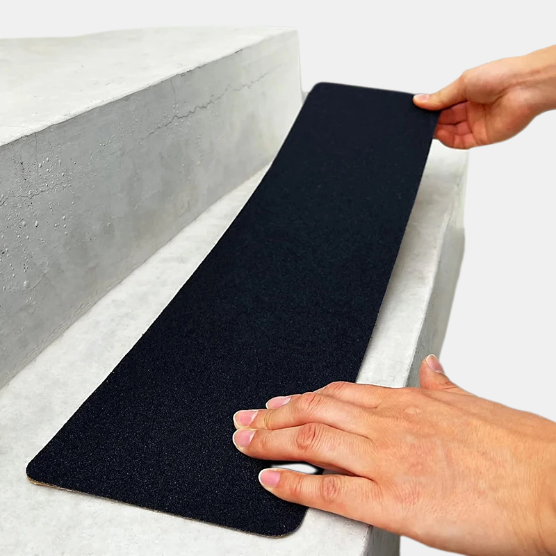 Bandes Antidérapantes Pour Escaliers En Caoutchouc Résistant À Grain 80 – Lot De 10 Pour Intérieur Et Extérieur Stair slip Electro Paris Noir