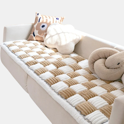 Tapis De Canapé Protecteur Pour Animaux Avec Surface Anti-Griffe Et Confort Douillet Sofa cover Electro Paris Marron M (27.5*59)