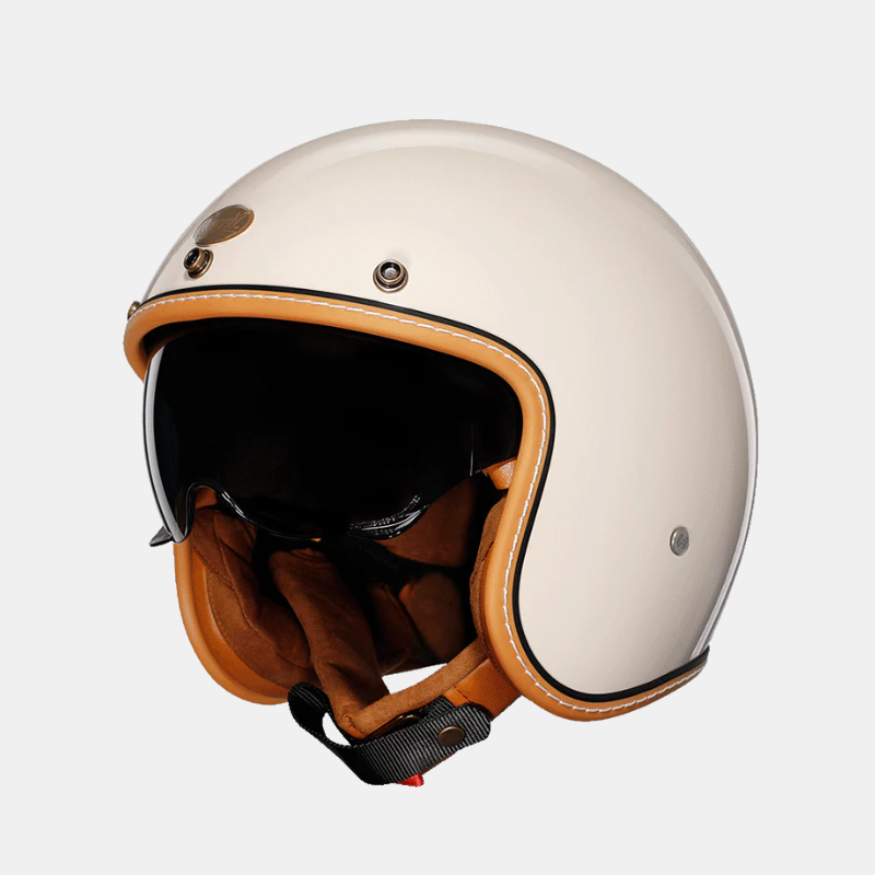 Casque Ouvert Léger Et Rétro Pour Confort Et Sécurité Maximale Black Friday Deal Motorcycle Electro Paris Crème S