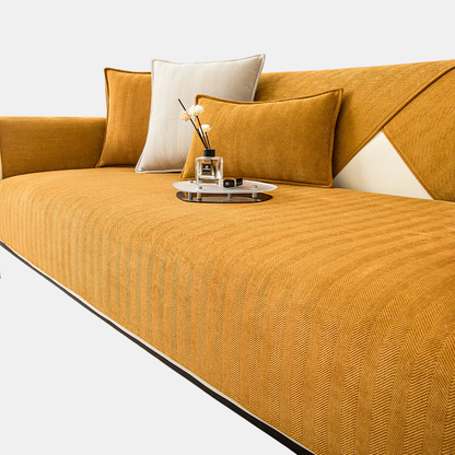 Housse De Canapé Anti-Griffes Luxueuse Et Confortable Pour Protection Et Bien-Être Du Mobilier Sofa Cover Electro Paris Orange 27x27