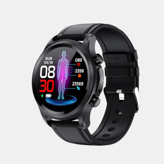 Montre Connectée Avec Surveillance De La Glycémie, Fréquence Cardiaque, Oxymètre Et Activité Quotidienne Smartwatch Electro Paris Noir