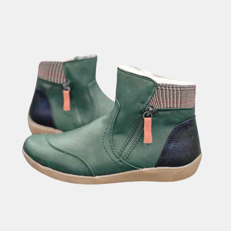 Bottes Orthopédiques En Cuir Imperméables Avec Semelle Antidérapante Black Friday Deal Boots women Electro Paris Vert 34