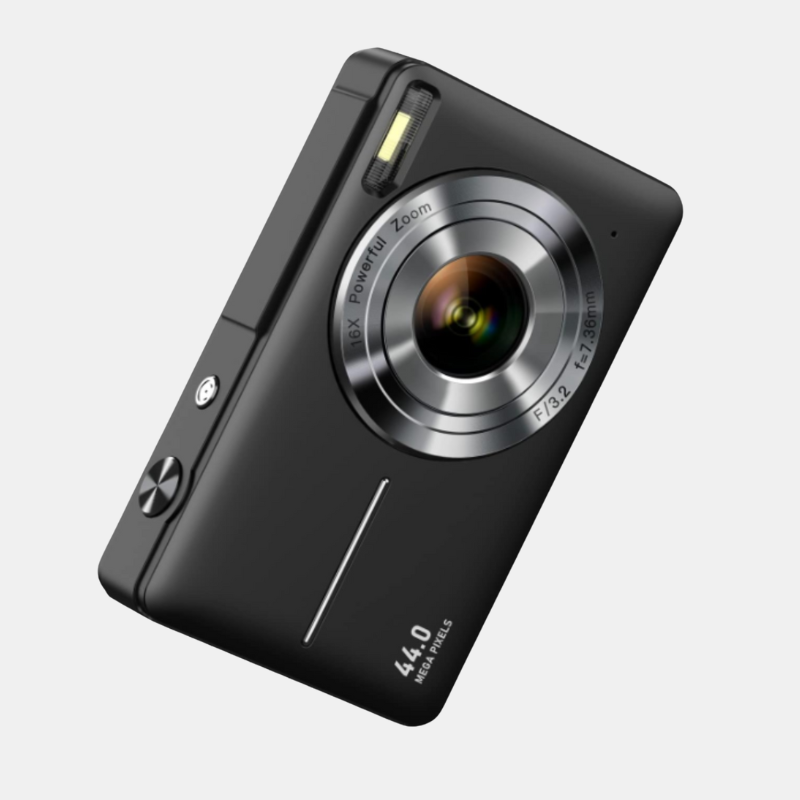 Appareil Photo Numérique Vintage Portable avec Écran HD et Design Rétro Caméra Electro Paris Noir