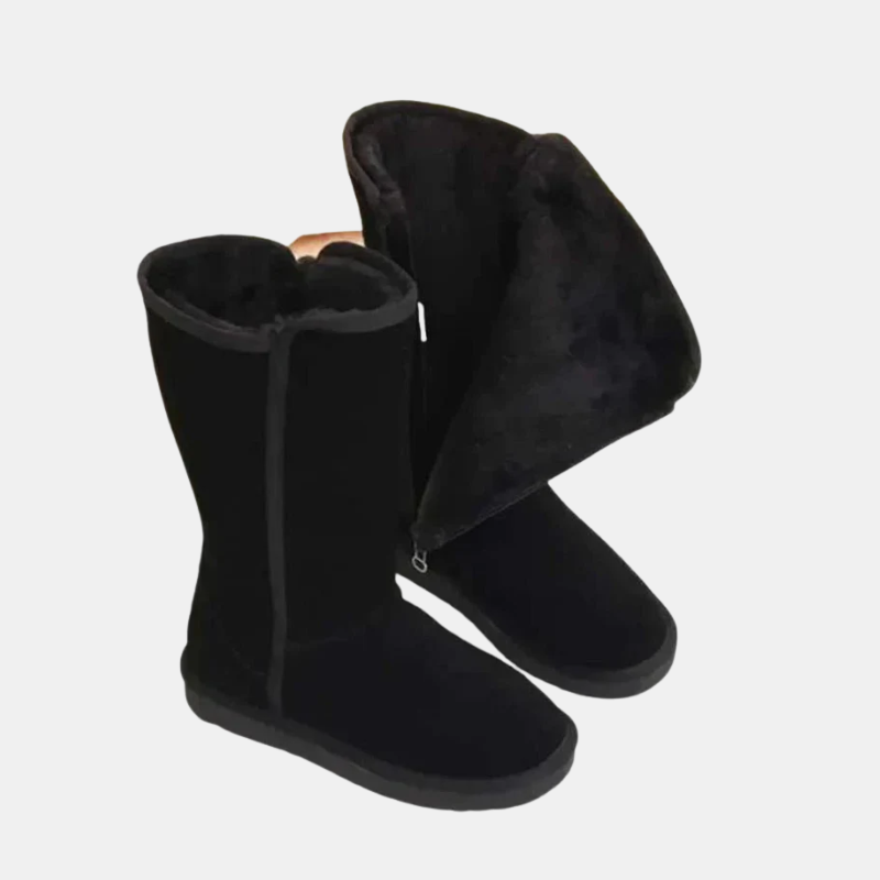 Bottes En Daim Imperméables Avec Doublure En Laine De Mouton Black Friday Deal Boots women Electro Paris Noir 34