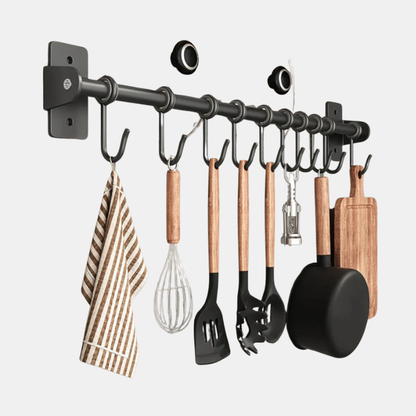 Organisateur De Cuisine Mural Avec Crochets Multiples Pour Gain De Place Et Rangement Efficace Kitchen Accessories Electro Paris 4 crochets (30cm)