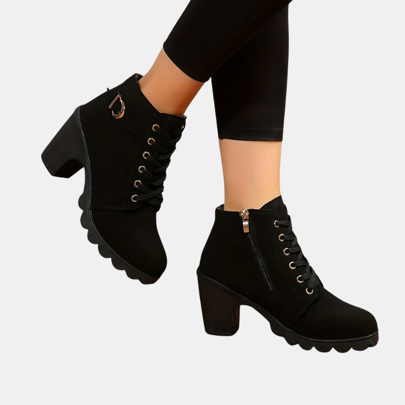 Bottes Courtes Pour Femme En Simili Cuir Avec Doublure Confortable Et Style Élégant Women's Shoes Electro Paris Noir 35