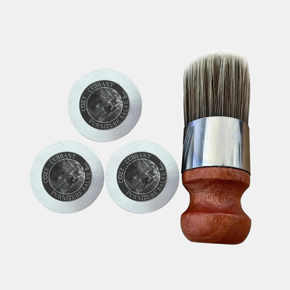 Baume Nourrissant Pour Réparer Et Raviver Le Cuir Avec Finition Naturelle Et Protectrice Leather polisher Electro Paris 3 pièces 1 pinceau