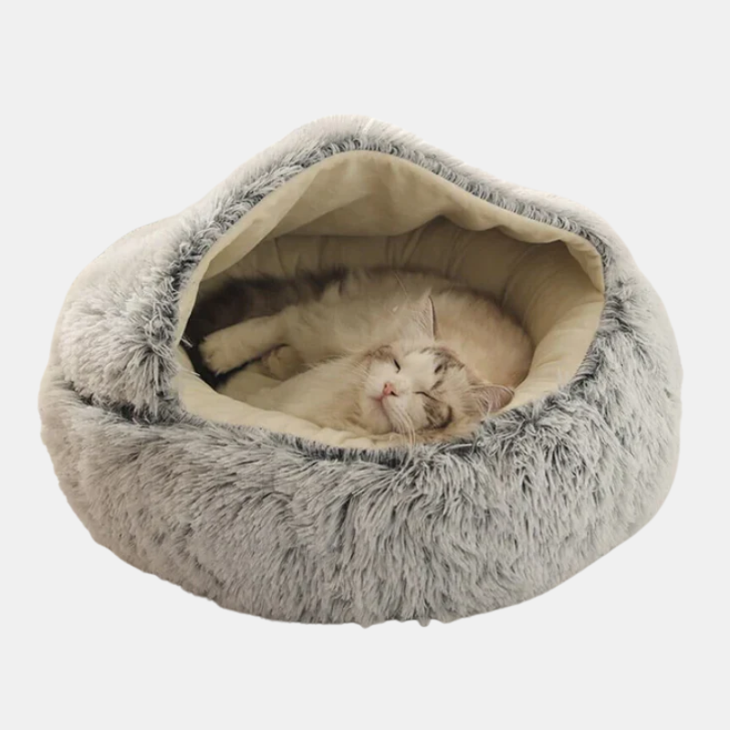 Lit Pour Chien – Lit Apaisant Cozy Nest pour Chiens et Chats Réduit Le Stress Calming Nest Dog & Cat Bed Electro Paris Noir XS