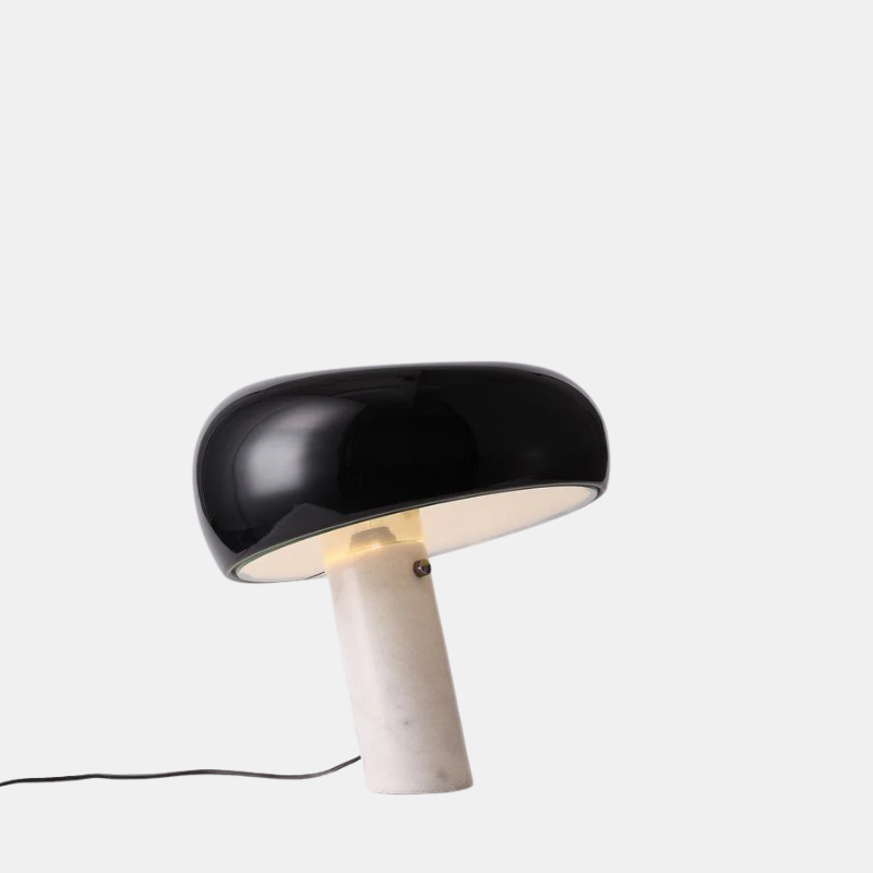 Lampe De Table En Marbre Véritable Avec Lumière Chaude Design Élégant Et Éclairage D’Ambiance Pour Salon Chambre Ou Bureau Cyber Monday Offer Table Lamp Electro Paris Noir 11″ x H 10.2″ / Dia 28cm x H26cm