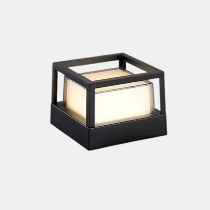 Lumière de Jardin Cylindrique en Aluminium – Éclairage Extérieur Étanche LED Outdoor Lights Electro Paris Carré - Sans cache Lumière chaude (3000K) Petit