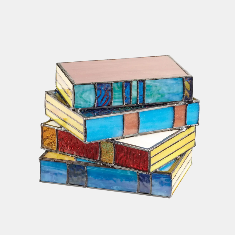 Lampe De Lecture Glass Novel En Verre Coloré Avec Lumière Chaude Et Design Artistique Pour Salon Ou Bureau Table Lamp Electro Paris Multicolore