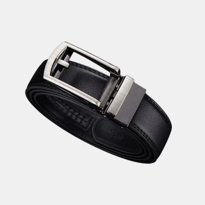 Ceinture Homme Réglable En Cuir De Luxe Avec Boucle Automatique Pour Un Ajustement Parfait Et Confort Quotidien Men's Belt Electro Paris Noir