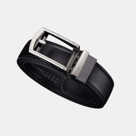 Ceinture Homme Réglable En Cuir De Luxe Avec Boucle Automatique Pour Un Ajustement Parfait Et Confort Quotidien Men's Belt Electro Paris Noir