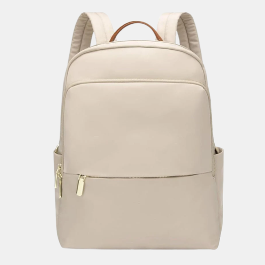 Sac À Dos Imperméable Multifonction Pour Femme Avec Compartiment Ordinateur Black Friday Deal Backpack Women Electro Paris Beige