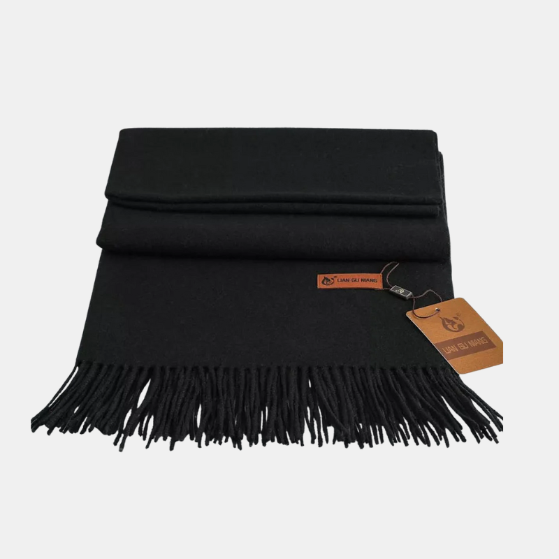 Écharpe En Cachemire Luxueuse – Élégance, Chaleur Et Confort Black Friday Deal Scarfs Electro Paris Noir