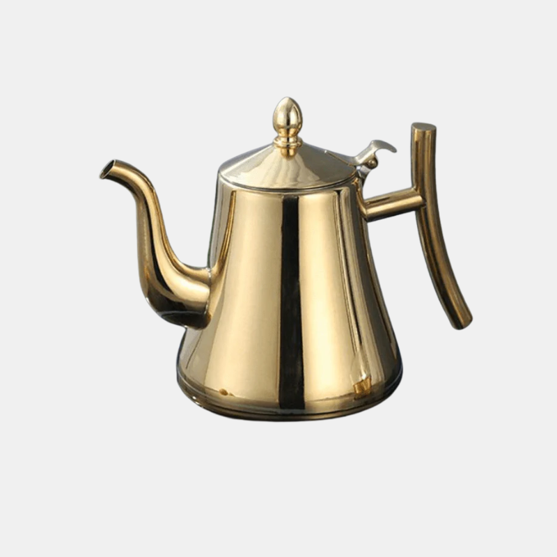 Bouilloire En Acier Inoxydable Compatible Induction Avec Filtre Intégré Stovetop Kettles Electro Paris Or