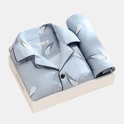 Chemise de Nuit Homme Confortable pour des Nuits Douces et Élégantes Sleepwear Electro Paris Gris plume L