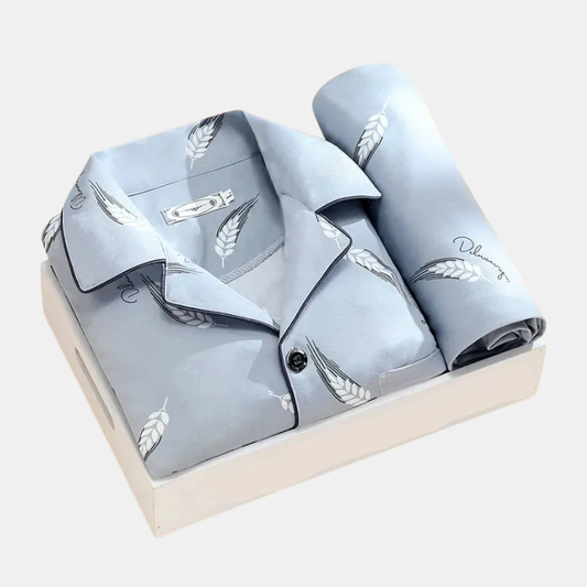 Chemise de Nuit Homme Confortable pour des Nuits Douces et Élégantes Sleepwear Electro Paris Gris plume L