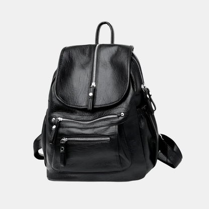 Sac à Dos En Cuir Vintage Pour Femmes – Élégant, Confortable et Spacieux Pour Tous Les Jours Backpack Women Electro Paris Noir