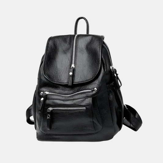 Sac à Dos En Cuir Vintage Pour Femmes – Élégant, Confortable et Spacieux Pour Tous Les Jours Backpack Women Electro Paris Noir