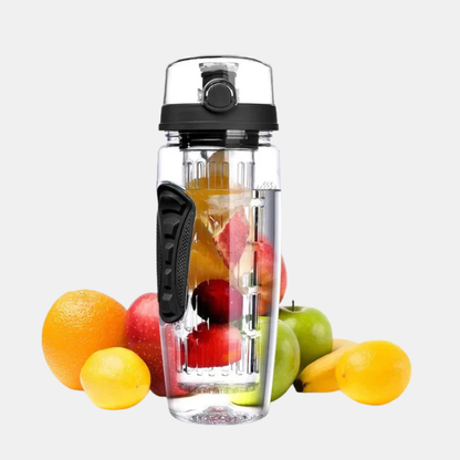 Bouteille À Infuseur De Fruits Sans BPA Pour Eau Aromatisée Naturelle Water Bottles Electro Paris Black