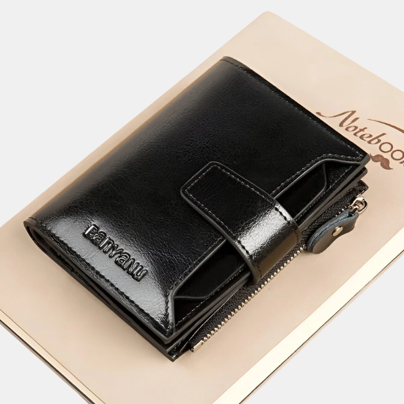 Portefeuille Femme en Cuir Avec Blocage RFID – Élégant, Compact et Sécurisé Wallets Electro Paris Noir