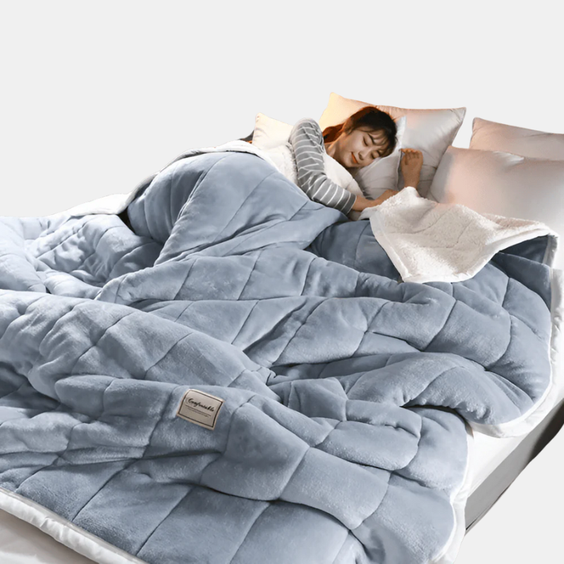 Couverture En Sherpa Ultra-Douce Et Chaude Pour Un Confort Absolu Beddings Electro Paris Gris 120x200cm