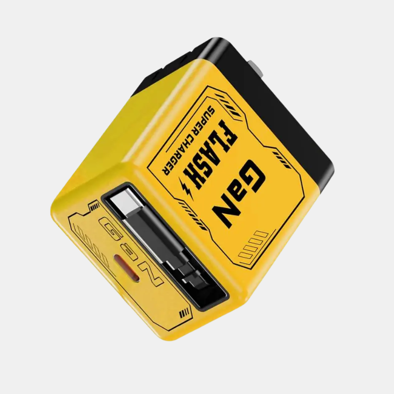 Chargeur USB C 35W À Double Ports Avec Design Rétractable Pour Appareils Mobiles Et Tablettes Chargers & Power Adapters Electro Paris Jaune