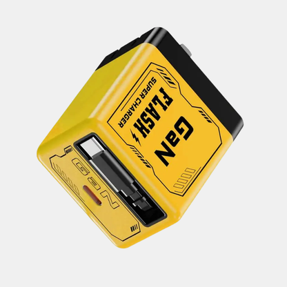 Chargeur USB C 35W À Double Ports Avec Design Rétractable Pour Appareils Mobiles Et Tablettes Chargers & Power Adapters Electro Paris Jaune