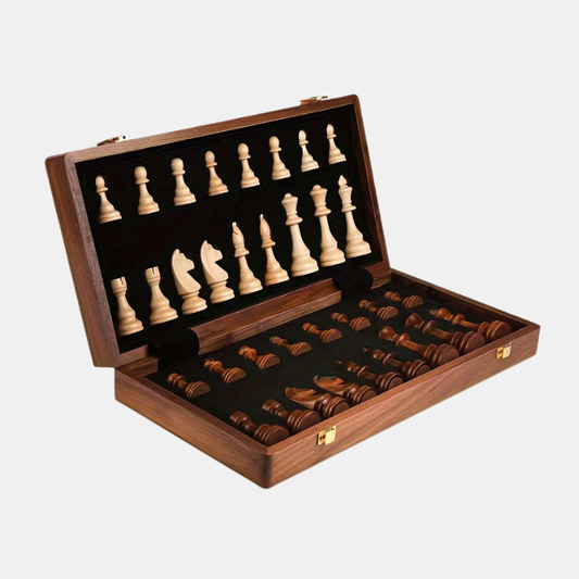 Jeu D’échecs En Bois Massif De Qualité Supérieure Pour Jeu Compétitif Et Collection Chess Electro Paris Marron