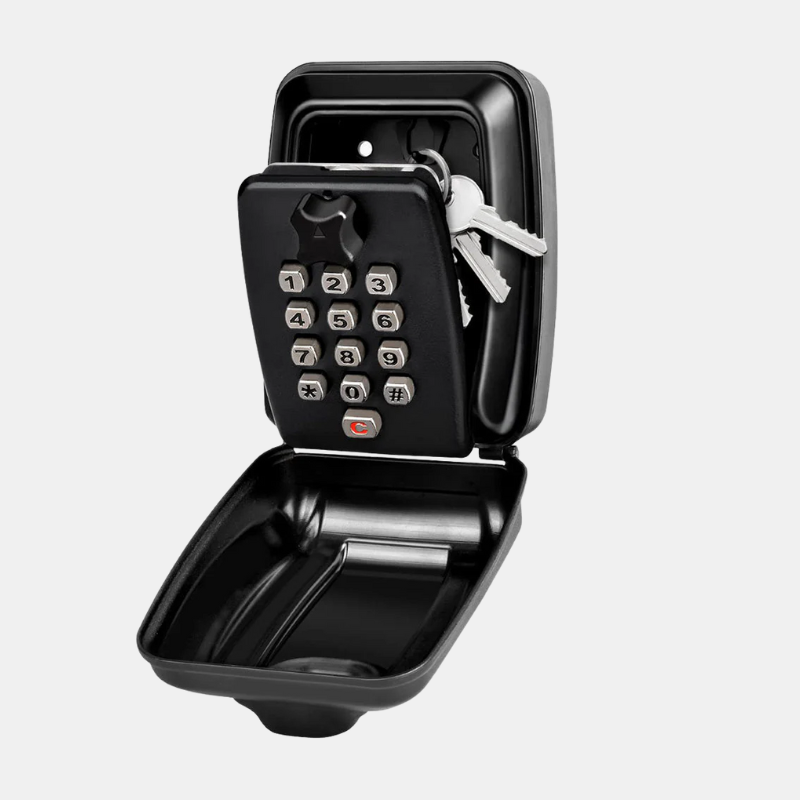 Boîte de Rangement pour Clés Extérieure Sécurisée et Résistante aux Intempéries – Accès Fiable pour Maison, Location et Famille Key guard Electro Paris Noir