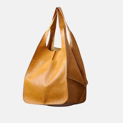 Sac Bandoulière Vintage en Cuir Véritable – Grand Sac Élégant pour Usage Quotidien et Voyages Women's bag Electro Paris Jaune