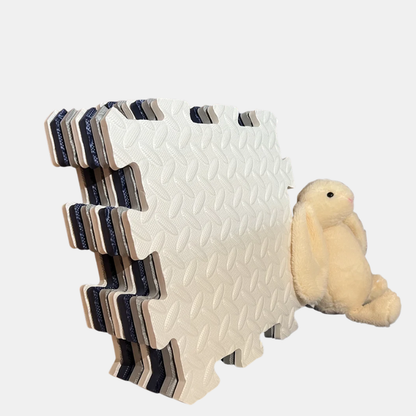 Tapis de Puzzle pour Enfants – Tapis de Jeu Sécurisé et Amusant pour Premières Activités Play Mats Electro Paris 12 Pièce blanc gris cyan