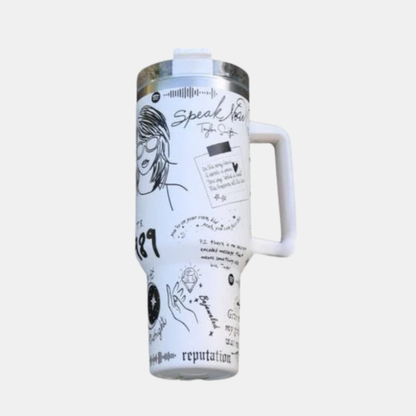 Tasse Isolante Taylor Swift Édition Limitée Pour Boissons Chaudes Et Froides tumbler Electro Paris Blanc