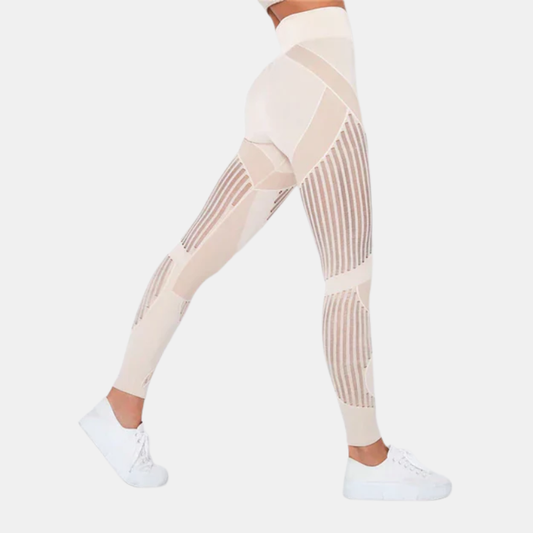 Leggings De Compression Anti-Cellulite Pour Femme Pour Tonifier Et Raffermir La Peau Leggings Electro Paris Beige XS
