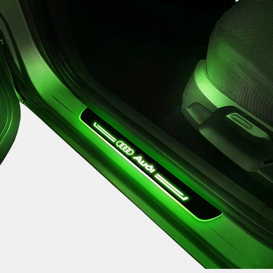 Seuil de Porte LED Pour Voiture Avec Effet Multicolore Et Installation Sans Fil LED strip Electro Paris AUDI Porte d'entrée (2 pièces)