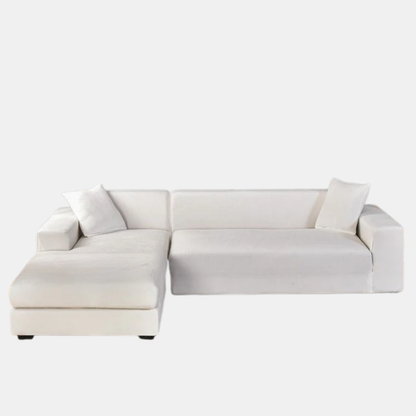 Housse de Canapé Universelle Complète Avec Protection Anti-Taches Et Élégance Maximale Sofa Cover Electro Paris White 1 seat (90 to 140 cm / 35.44 to 55.12 Inch)