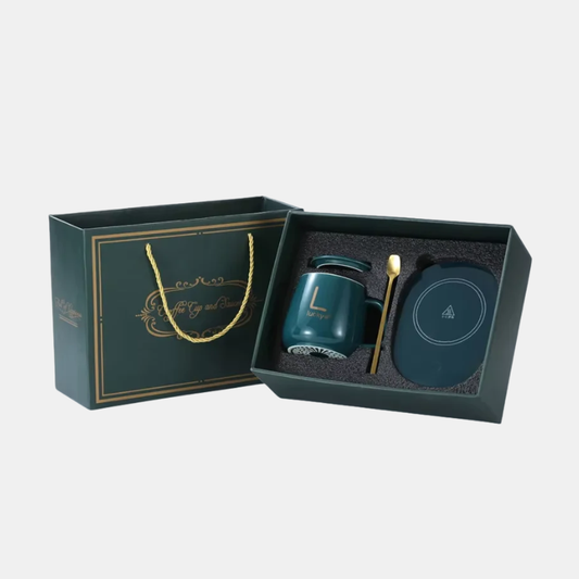 Chauffe-Tasse USB À Température Constante Pour Maison Et Bureau Avec Design Compact Mug set Electro Paris Vert