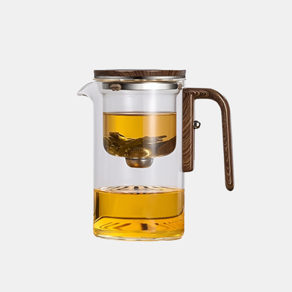 Théière – Théière En Verre Avec Poignée En Bois Pour Infusion Élégante Et Facile Glass Teapot with Wooden Handle Electro Paris Transparent 520ml
