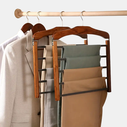 Cintre Multifonctionnel En Bois Pour Optimiser Votre Placard Et Gagner De L’Espace Hanger Electro Paris Noyer