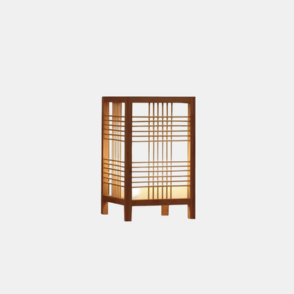 Lampe De Table En Bambou Tissé Style Japonais Pour Ambiance Élégante Et Apaisante Table Lamp Electro Paris Marron