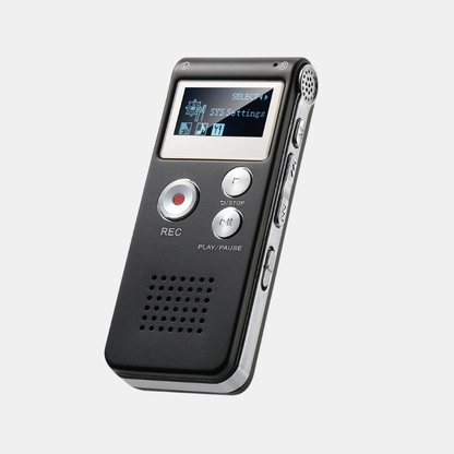 Mini Enregistreur Vocal Compact Avec Détection Automatique Du Son Pour Cours Et Prises De Notes Voice recorder Electro Paris Gris 8 GB