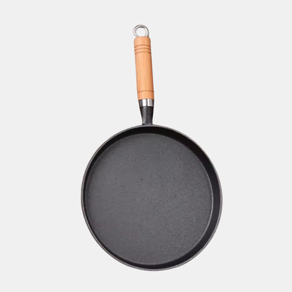 Poêle En Fonte De 26 cm Pour Cuisson De Chapati, Roti Et Autres Pains Plats Avec Répartition Uniforme De La Chaleur Cooking pan Electro Paris Noir